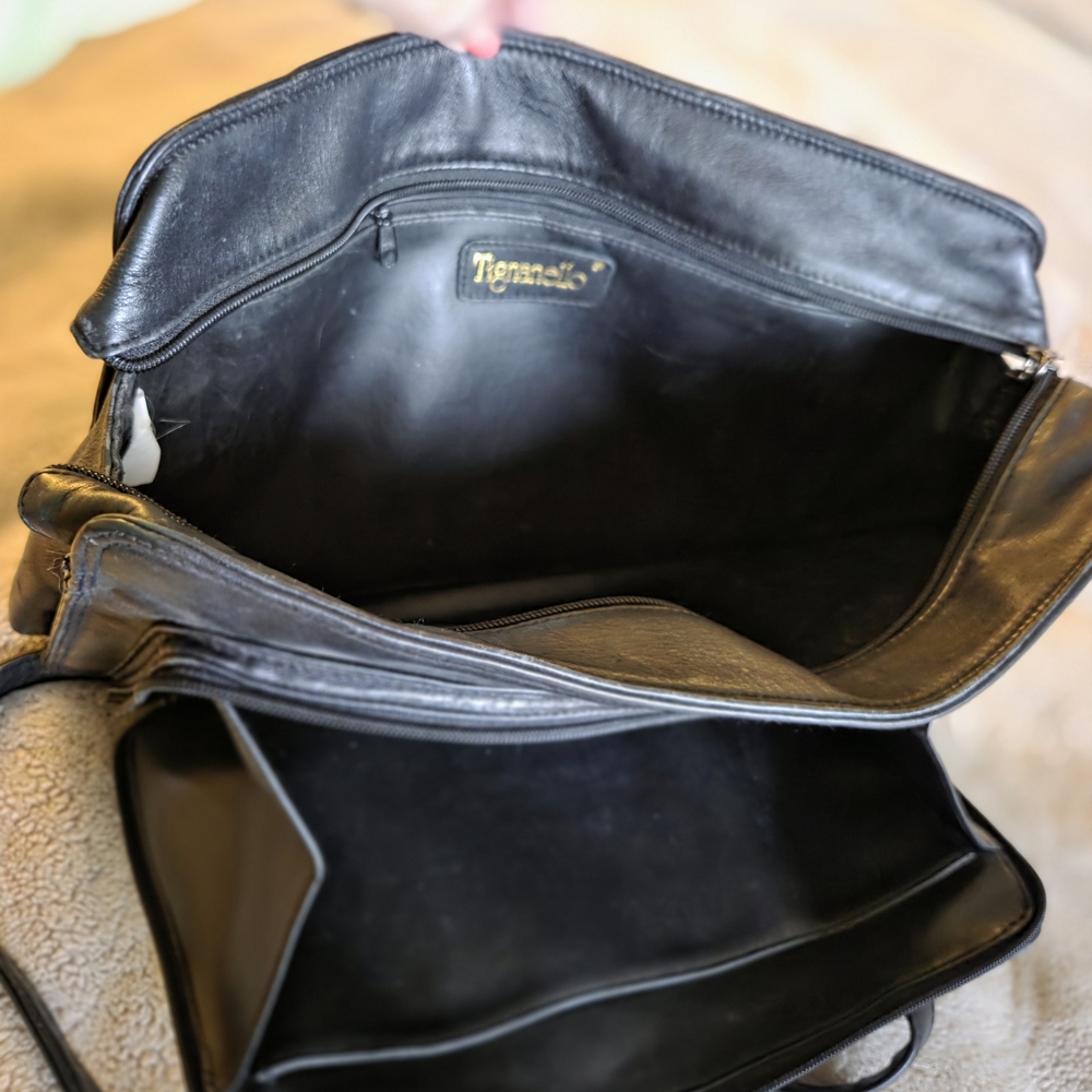 Tignanello Leather Laptop Tote, black - Picture 6 of 8